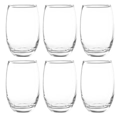 JUST HOME COLLECTION - Display 6 vasos de vidrio 460 ml transparente