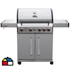 URSUS TROTTER - Parrilla a gas 4 quemadores griller led inoxidable