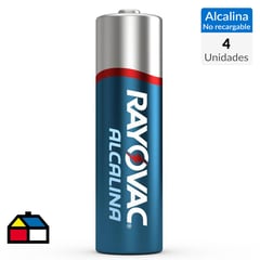 RAYOVAC - Pilas Alcalinas AAx4