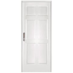 WINTEC - Kit Puerta Exterior Acero galvanizado 84x8 cm 6 Paneles Derecha Blanco