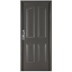 WINTEC - Kit Puerta Exterior Acero galvanizado 80x200 cm 4 Paneles Derecha Gris