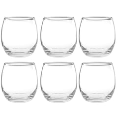 JUST HOME COLLECTION - Display 6 vasos de vidrio 373 ml transparente