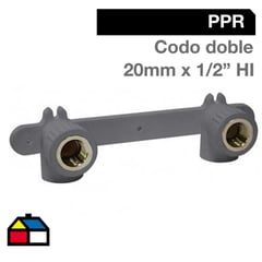 HOFFENS - Codo Doble PPR 20 X 1/2" Hi