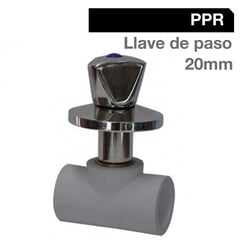 HOFFENS - Llave De Paso Cromada PPR 20 mm Vástago 2,3 cm