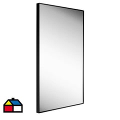 KLIPEN - Espejo rectangular 1000x600mm con marco de aluminio negro mate