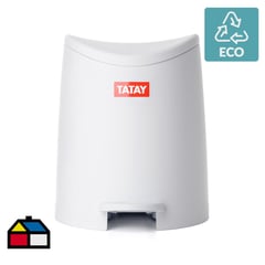 SOGA - Papelero de baño 3 litros con pedal blanco