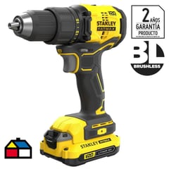 STANLEY - Taladro inalámbrico atornillador 13 mm 20V + 2 baterías