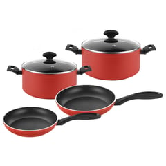 Fagor - Batería de cocina 6 piezas roja inducción