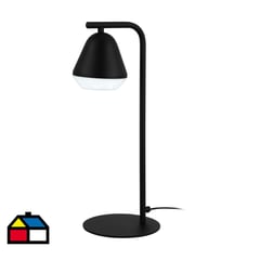 EGLO - Lámpara de mesa plástico negro 1 luz 3W GU10
