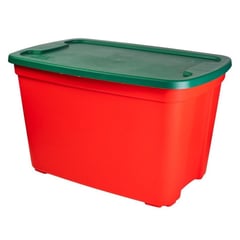 REYPLAST - Caja Megaforte 42.9x39.2x65.4 cm 75 l Rojo-verde