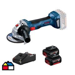 BOSCH - Esmeril angular inalámbrico 5" 18V + 2 baterías