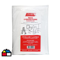 LIZCAL - Pack 3 Protectores Plásticos Alta Resistencia. 2,5m x 2m. Total 15 m2