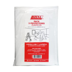 LIZCAL - Pack 3 Protectores Plásticos Alta Resistencia. 2,5m x 2m. Total 15 m2