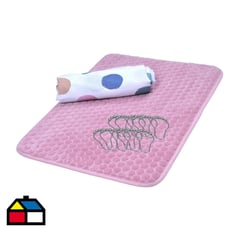 MASHINI - Set cortina + piso 3 piezas castaño