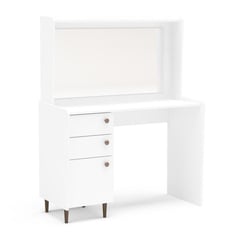 VEKKAHOME - Tocador 1 Puerta 2 Cajón(es) Lusiana 108x137.1x47.1 cm Blanco