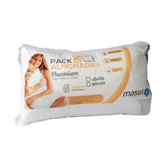 MASEL - Set 2 Almohadas Microfibra Hollofil 50X70 Cm