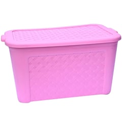 SOGA - Caja Ratán 34x25x43 cm 24 l Rosado