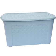 SOGA - Caja Ratán 34x25x43 cm 24 l Celeste