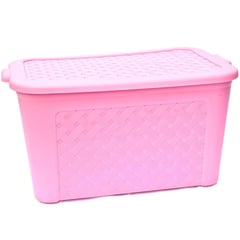 SOGA - Caja Ratán 34x25x43 cm 24 l Rosado