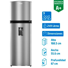 MABE - Refrigerador Top Freezer No Frost 249 Litros Inox RMA255PYUU