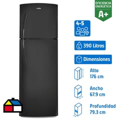 MABE - Refrigerador Top Freezer No Frost 390 Litros Grafito RMP400FHUG1