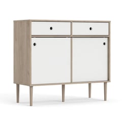 TVILUM - Arrimo 66305 Hlgo Roble/Blanco Mate 98.9x40.2x88.1 cm