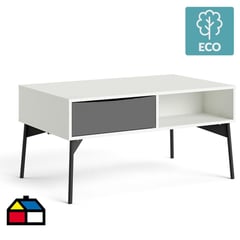 TVILUM - Arrimo 1 cajón blanco/gris 98x60x49 cm