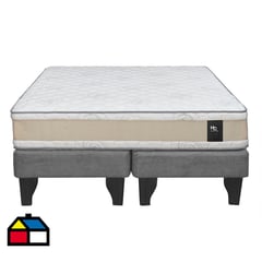 JUST HOME COLLECTION - Cama 2,0 plazas gris