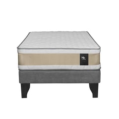 JUST HOME COLLECTION - Cama 1,5 plazas gris