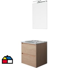 TEKA STROHM - Mueble 60x45x60 2C + cubierta loza + espejo + foco led