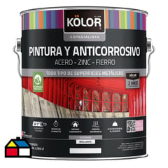 KOLOR - Pintura y anticorrosivo base agua brillante café moro 1 galón