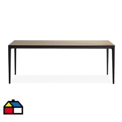 VEKKAHOME - Mesa de comedor Café/negro