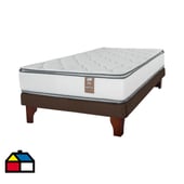 FLEX - Cama Europea chocolate innova 1,5 plazas box