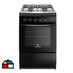 MADEMSA - Cocina a Gas 4 Platos Negro MV 120 T