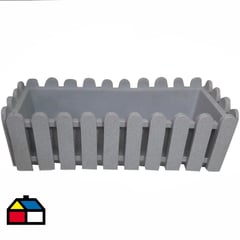 SIN MARCA - Jardinera reja 47x19x14 cm gris