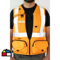 TOPSAFE - Chaleco geologo reflectante naranjo talla l