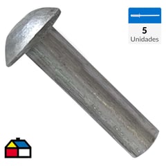 MAMUT - Remache aluminio cabeza redonda M3 x 10 mm 5 unid