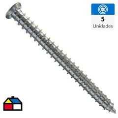 MAMUT - Tornillo ranura torx pvc-concreto M7.5/6.5 x 150 ruspert 5 unid