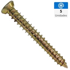 MAMUT - Tornillo ranura torx pvc-concreto M7.5/6.5 x 90 zinc.amar 5 unid