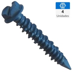 MAMUT - Tornillo concreto cabeza hexagonal 3/16 x 3 3/4 azul 4 unid