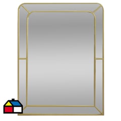 RONDA - Espejo rectangular dorado 60x80 cm
