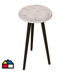 HOGA - Mesa lateral blanco marmol 63x44x44 cm