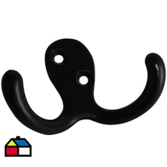 MAMUT - Percha (colgador) doble 42 x 30 mm negro 1 unid