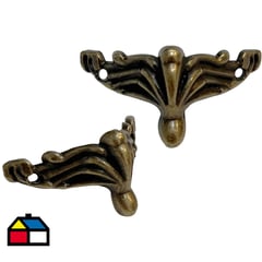 MAMUT - Pata (soporte) decorativo 27 x 30 mm bronce envejecido 2 unid