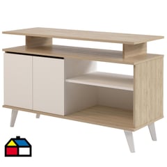 SILCOSIL - Rack Narvik alto 111x42x71 cm madera/blanco