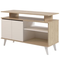 SILCOSIL - Rack Narvik alto 111x42x71 cm madera/blanco