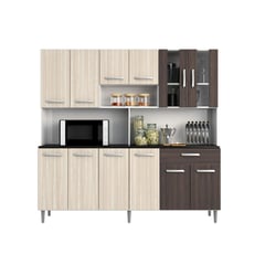 HOME MOBILI - Kit Cocina 12 Puertas 1 Cajon Café - Rustico