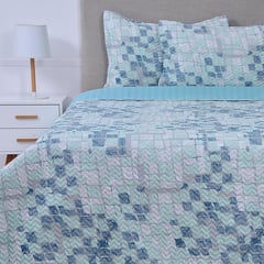 MASHINI - Cubrecama Quilt Estampado 2 Plazas Luquillo