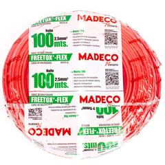 MADECO - Cable libre de halógenos (H07Z1K) 2,5 mm2 100 m rojo