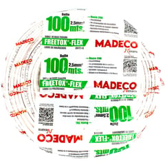 MADECO - Cable libre de halógenos (H07Z1K) 2,5 mm2 100 m blanco